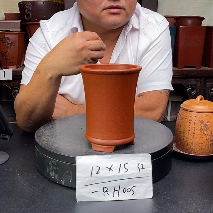 紫砂花盆货号一只H005