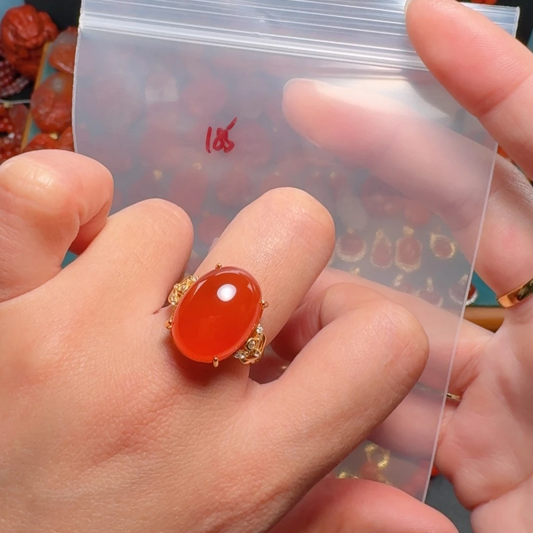 南红玛瑙南红银S925镶嵌