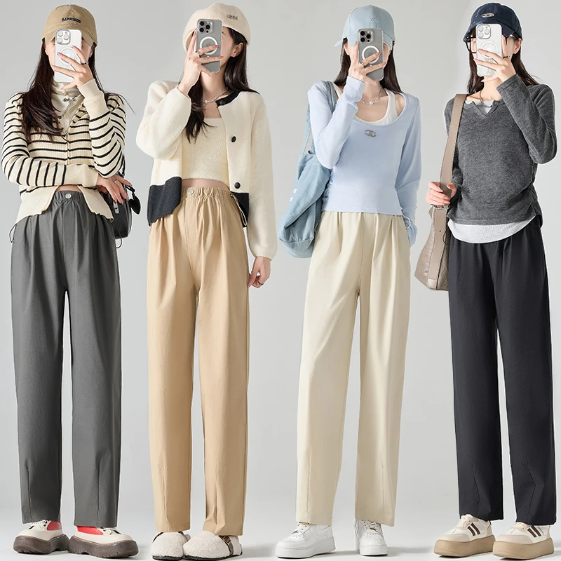 孕妇哈伦裤春秋外穿显瘦弯刀裤抽绳无托腹宽松显瘦阔腿哈伦裤秋季