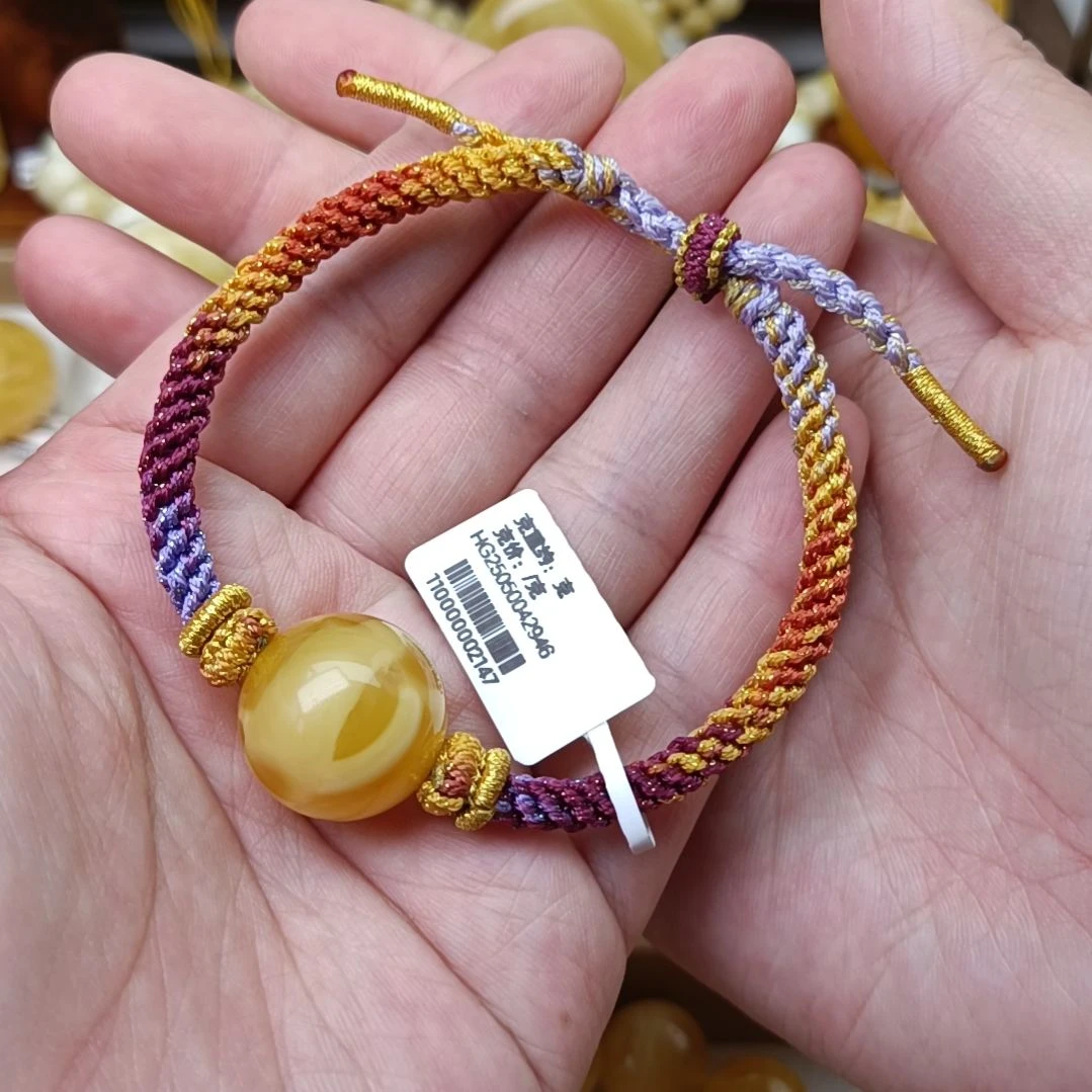 未镶嵌蜜蜡手绳18.6圆珠