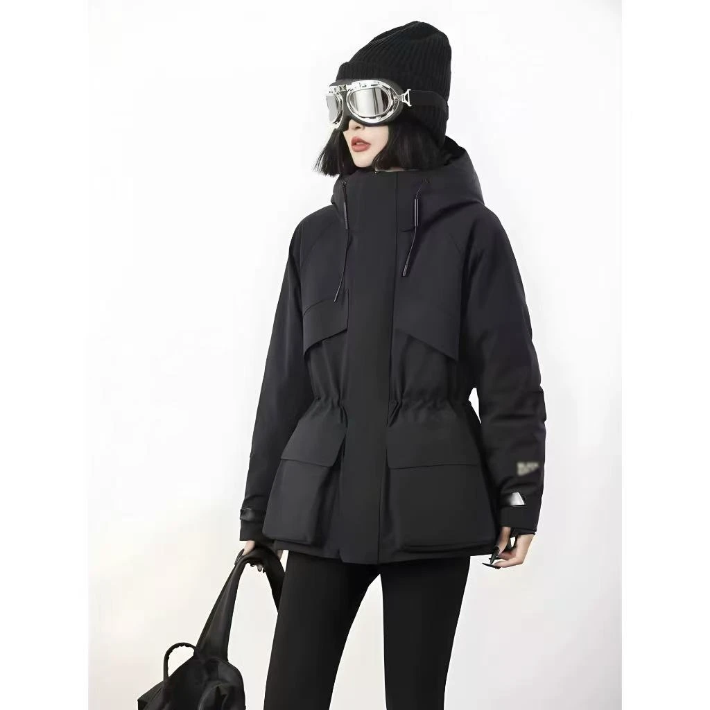 风壳派克服2025年新款冲锋衣修身防风保暖外套-D85A