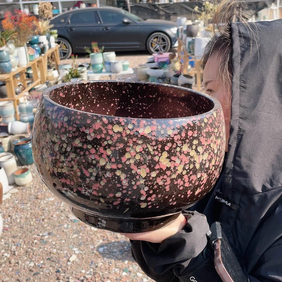 红陶王嫂花盆0118-140