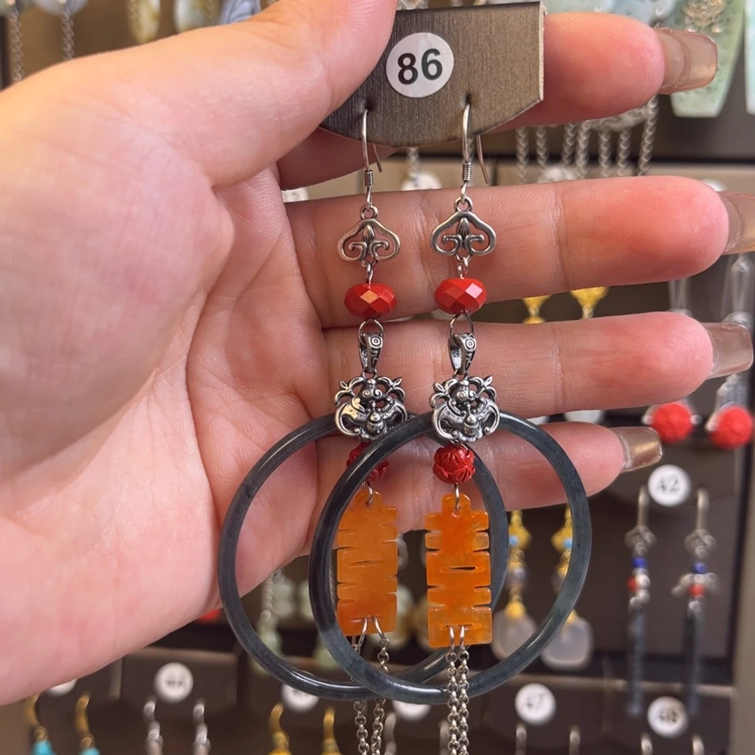 足银羽毛水*耳饰耳饰耳饰