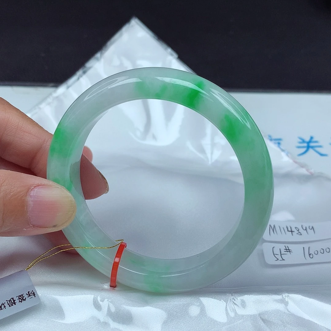 翡翠未镶嵌手镯55圈4899