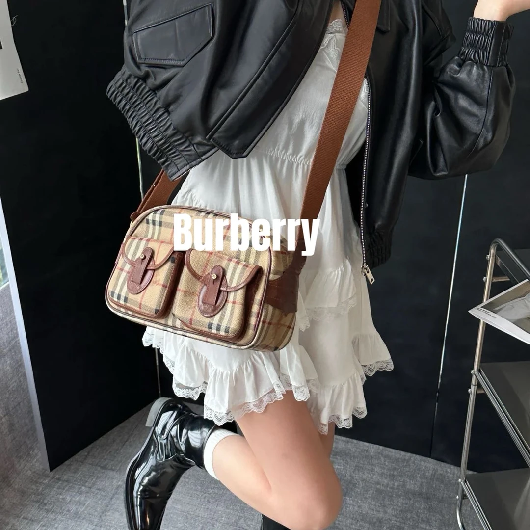 修复品8613953/ BURBERRY/博柏利双蛋斜挎包配皮换新