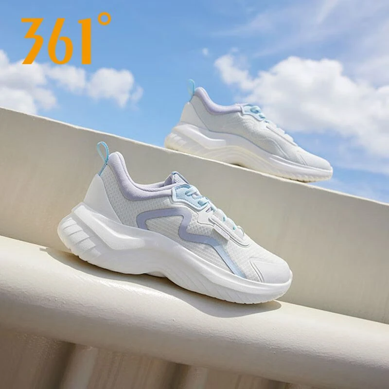 361°【柔步】春季双网女款运动鞋网面透气软底减震女子跑步鞋