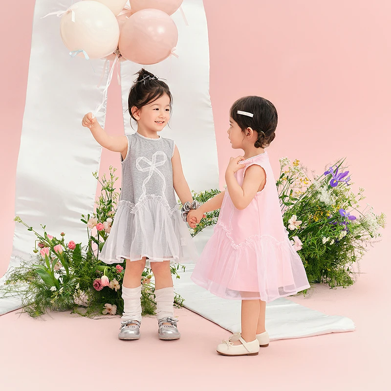 笛莎童装儿童女童裙子2025夏季新款宝宝时尚连衣裙-13252C902