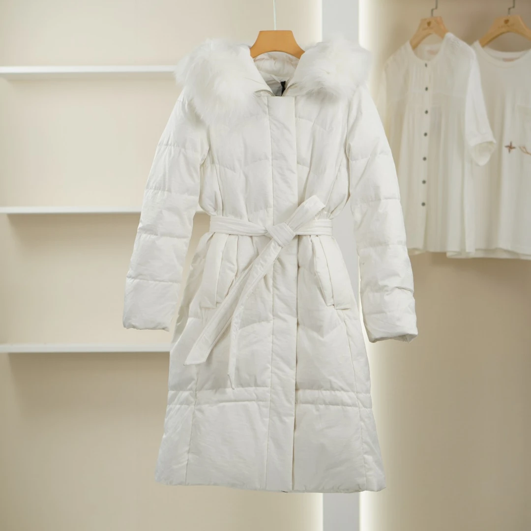 麦迪尚品【O】K212 女装冬季长款收腰羽绒服品牌折扣商场撤柜