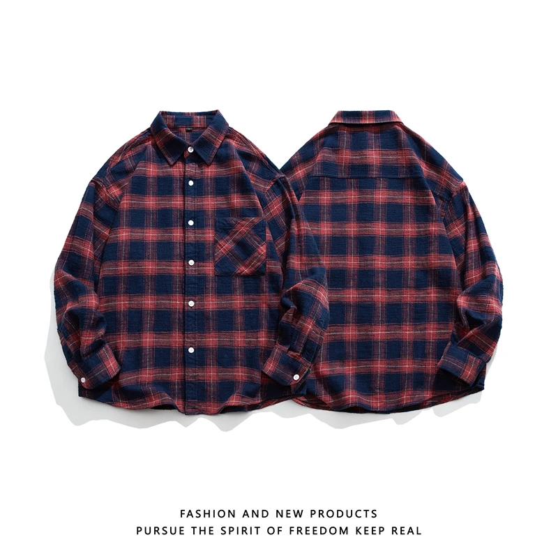 门店26&9！男/女款，舒服炸了！纯棉纱磨毛外套翻领格子衬衫 C20241