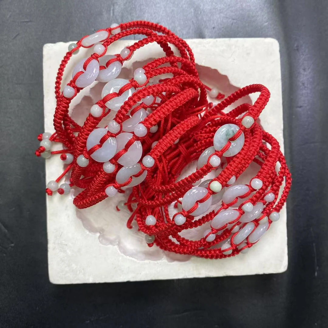 【兰兰推荐】天然翡翠平安扣手绳@DDH99032/多样性发一件