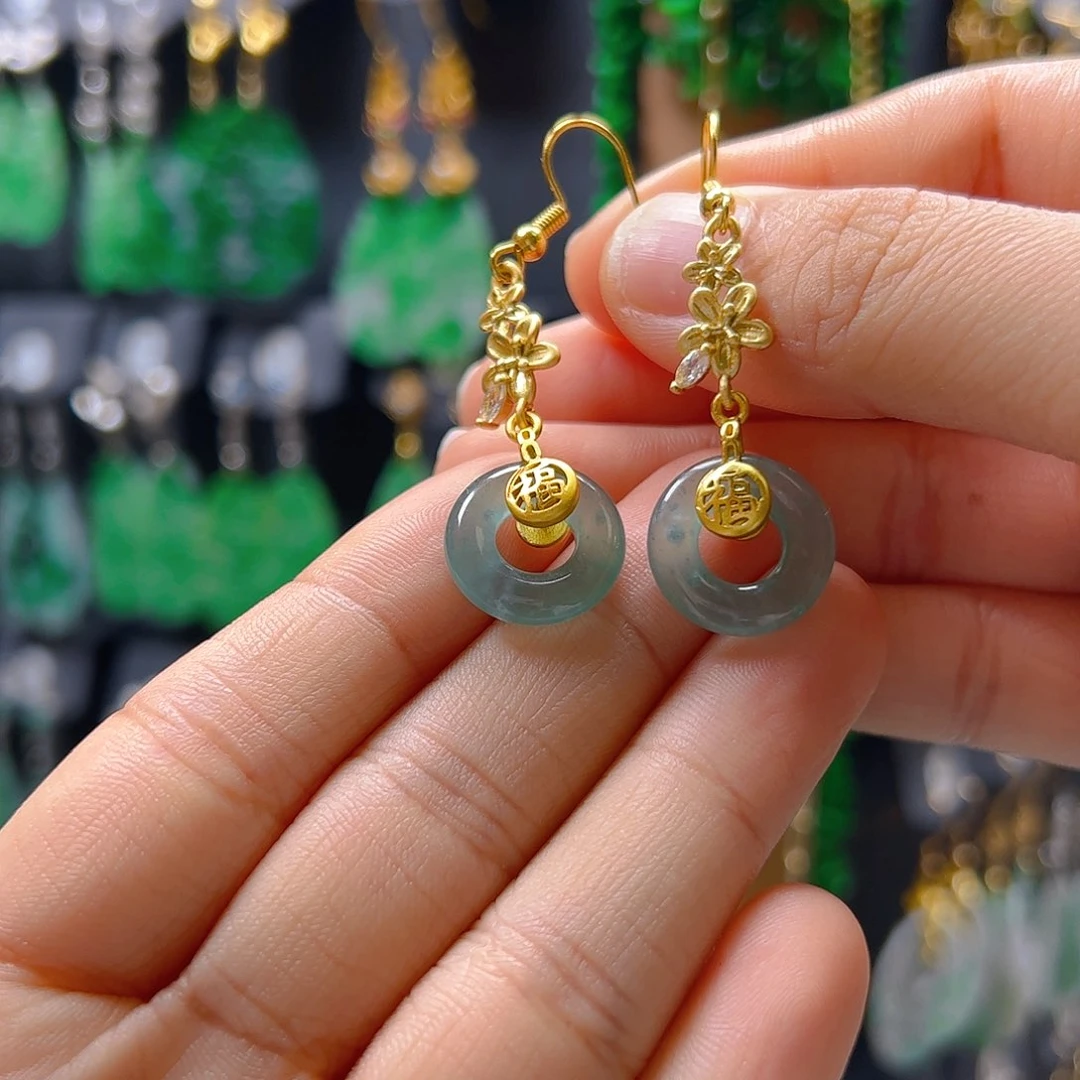 未镶嵌翡翠耳饰翡翠