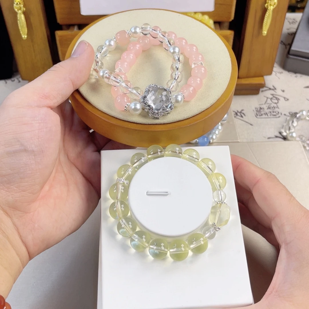 针钠钙石手饰银S925镀金镶嵌