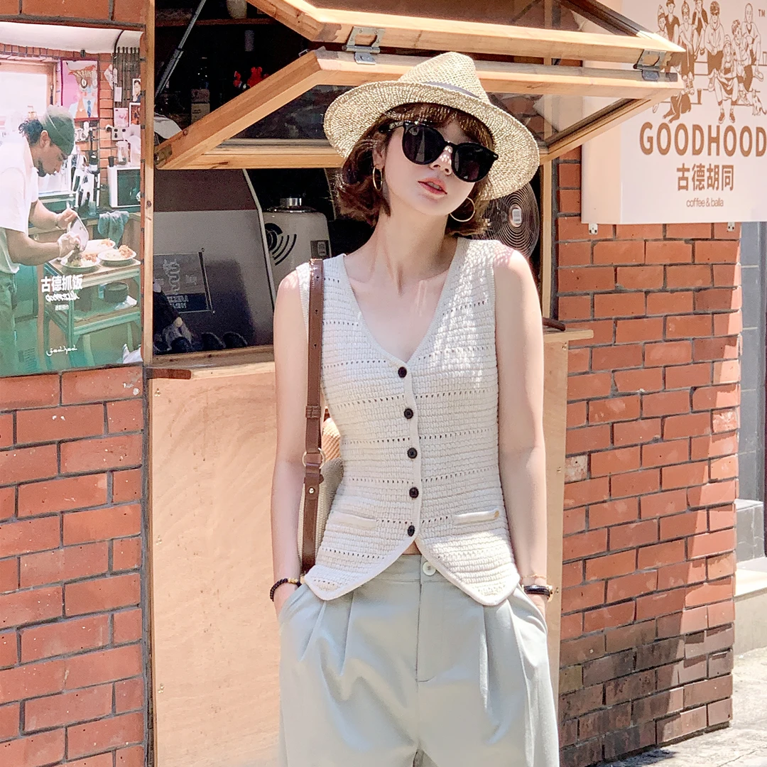 【新品】【复古假日】FS505S076镂空上衣