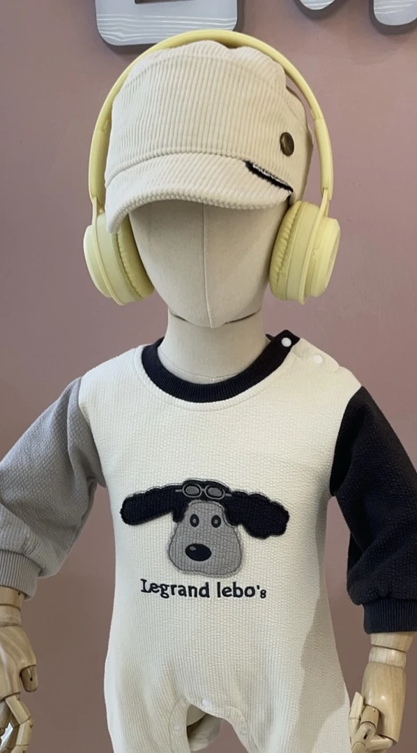 223双家鲸海漫游长袖对开哈衣小棉衣灰色5057029    2-13