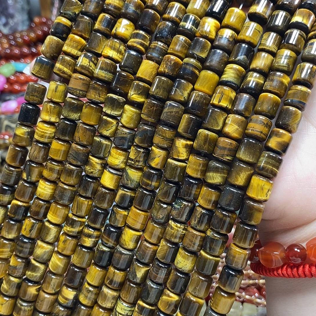 玛瑙/玉髓未镶嵌珠宝半成品虎眼一条卡9mm