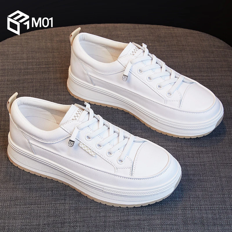 M01时尚韩版小白鞋女2025春季新款鞋子女爆款百搭单鞋运动休闲鞋