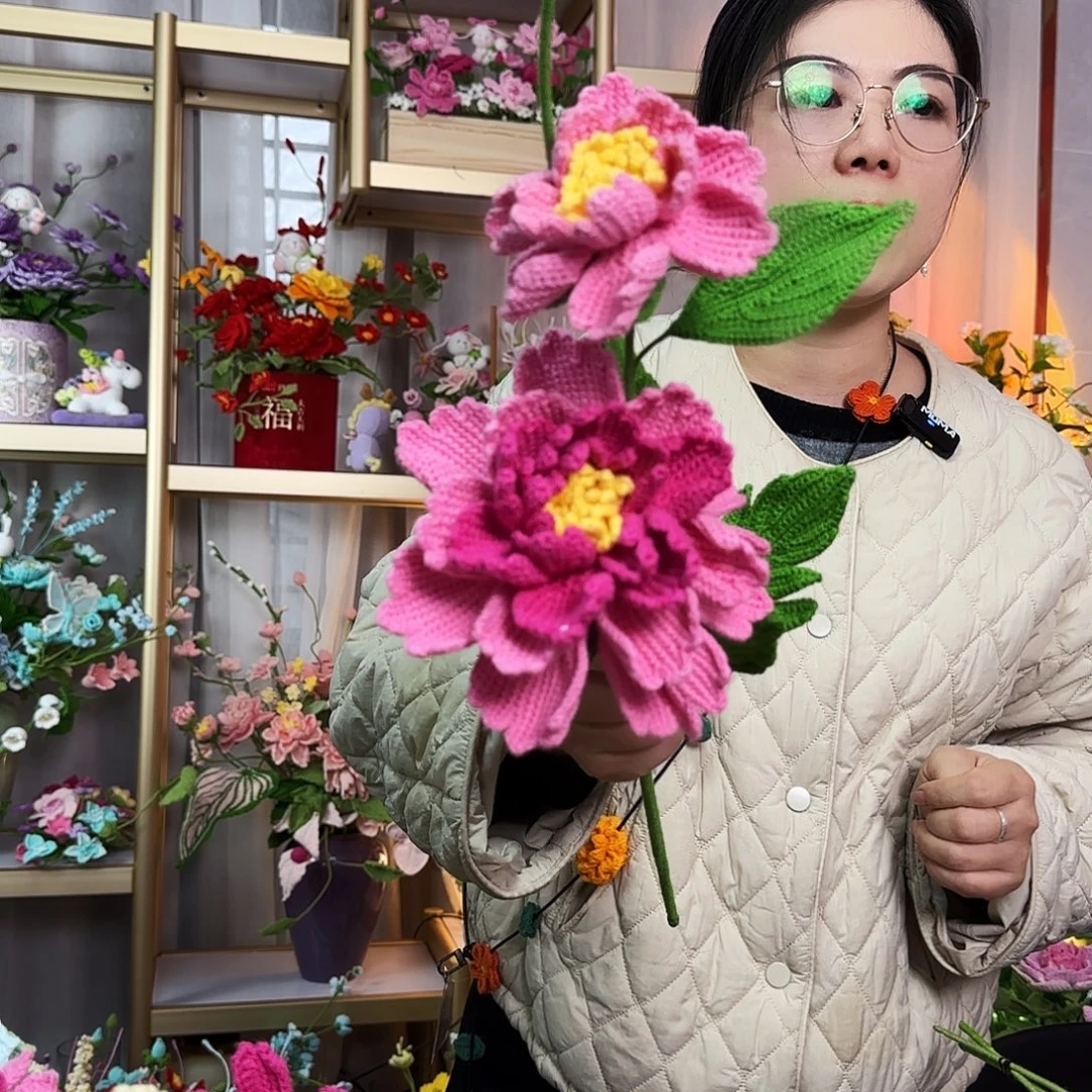 纯手工钩织钩织花束