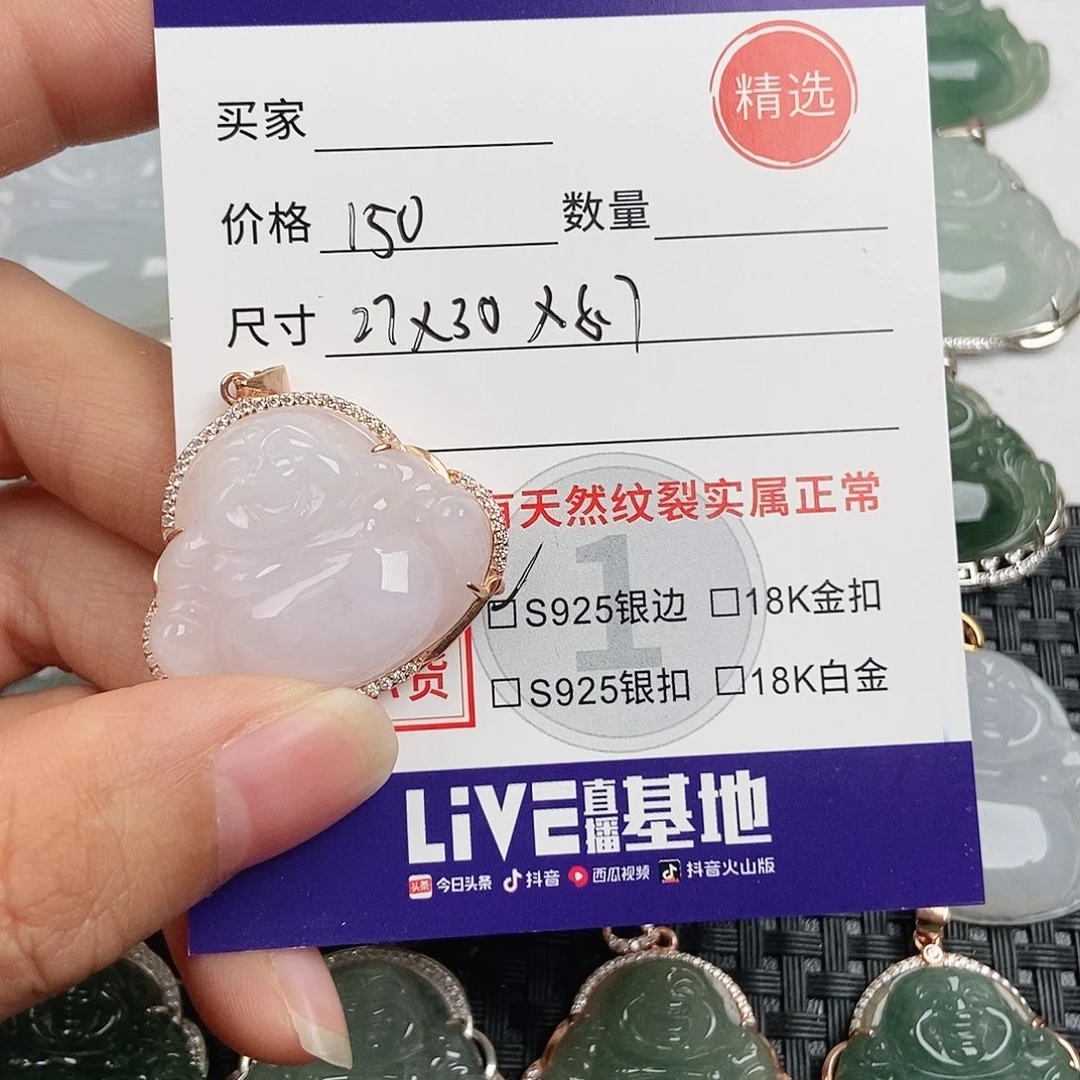 翡翠银S925镶嵌颈饰
