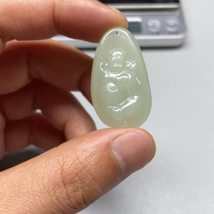 和田玉吊坠(不含链)未镶嵌儒*牛