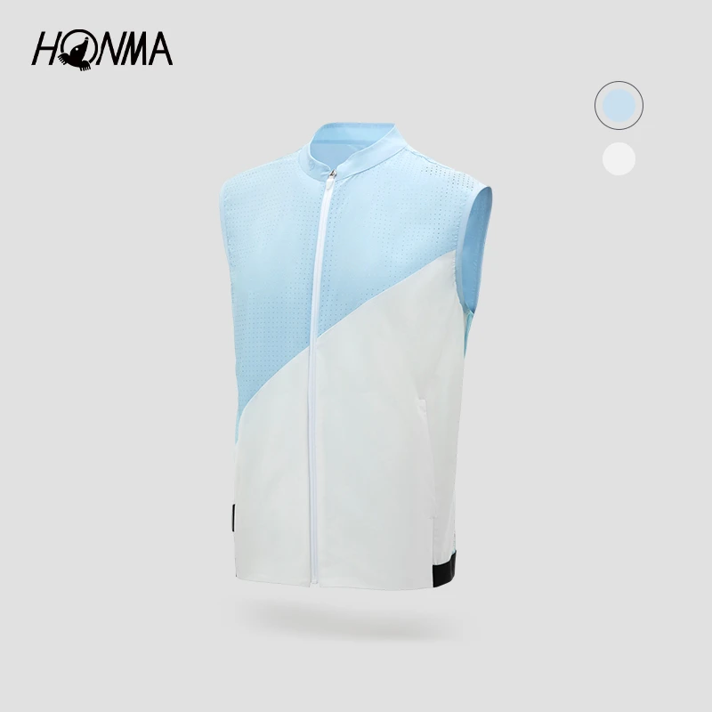 【专业高尔夫】HONMA服饰X系列男士马甲运动拼无袖背心HMJC320R513