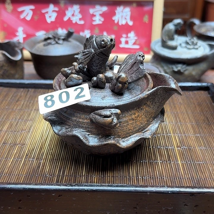 纯手工制作粗陶茶具