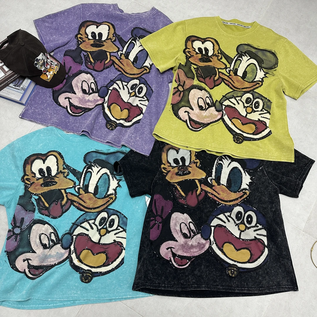 2025重工新款卡通四宫格T恤119