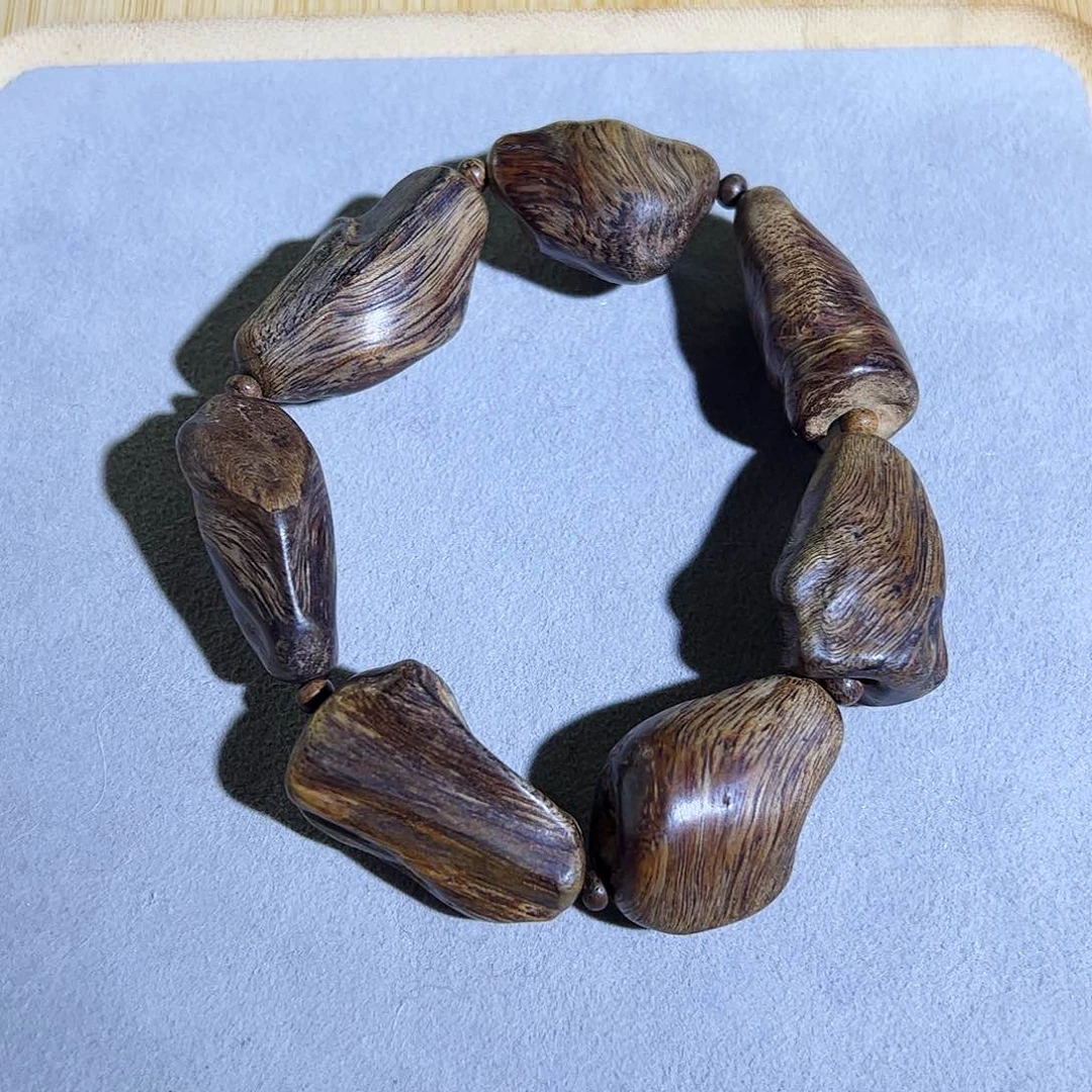 沉香手串天然惠安红油留疤老料 37.8g 沉水级 花香甜雅