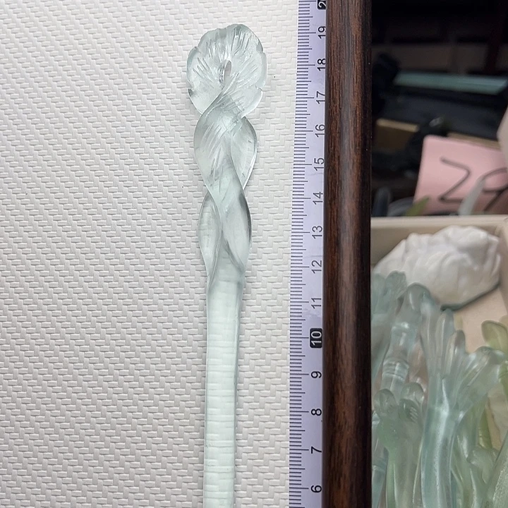 蛇纹石玉未镶嵌发簪寰谛凤翎
