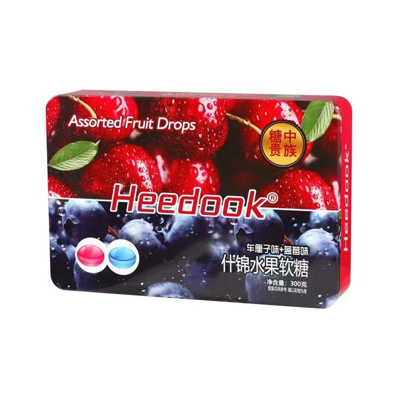【高品年货】Heedook车厘子混蓝莓味水果软糖300g 配礼袋