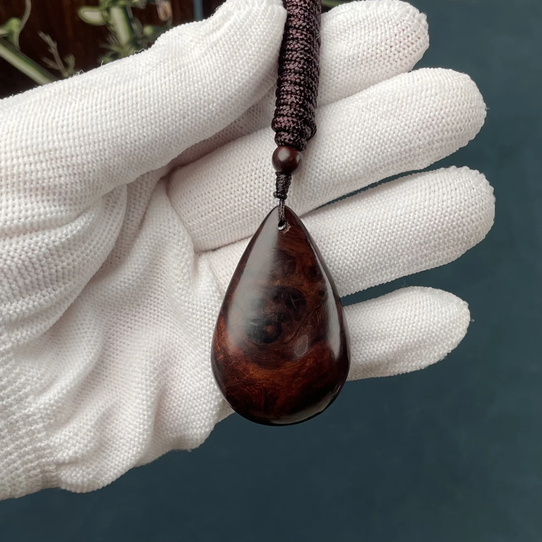 正宗海南黄花梨双面满瘤疤吊坠材质保真项链纹理饱满文玩吊坠男女