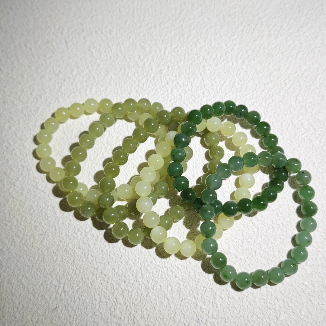 天然和田玉 卡八单圈玉手串 多样性发货 拍一发一H360