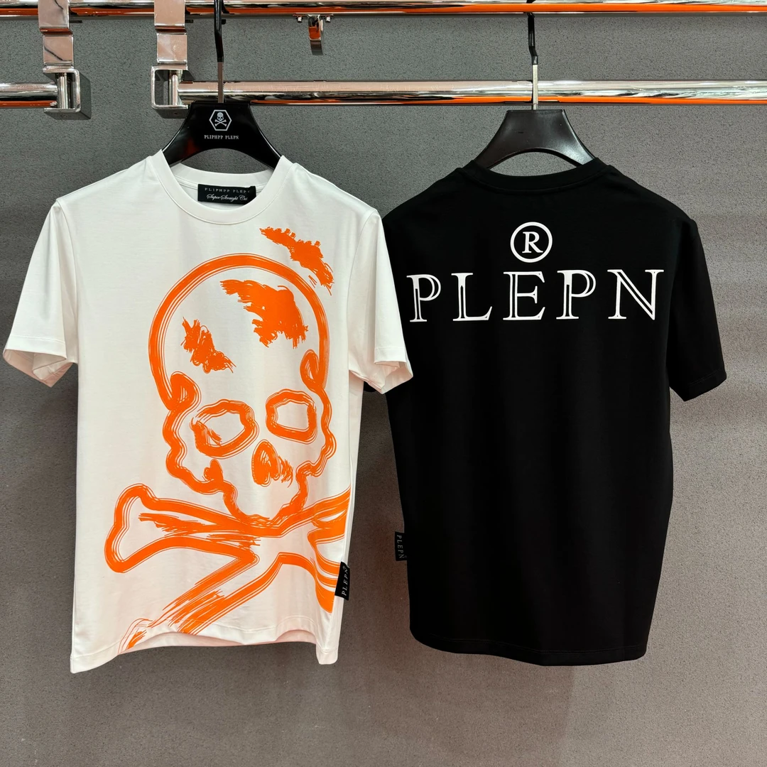 PLIPHPP PLEPN正品PP奢潮经典骷髅高定男士修身弹力短袖T恤衫1693