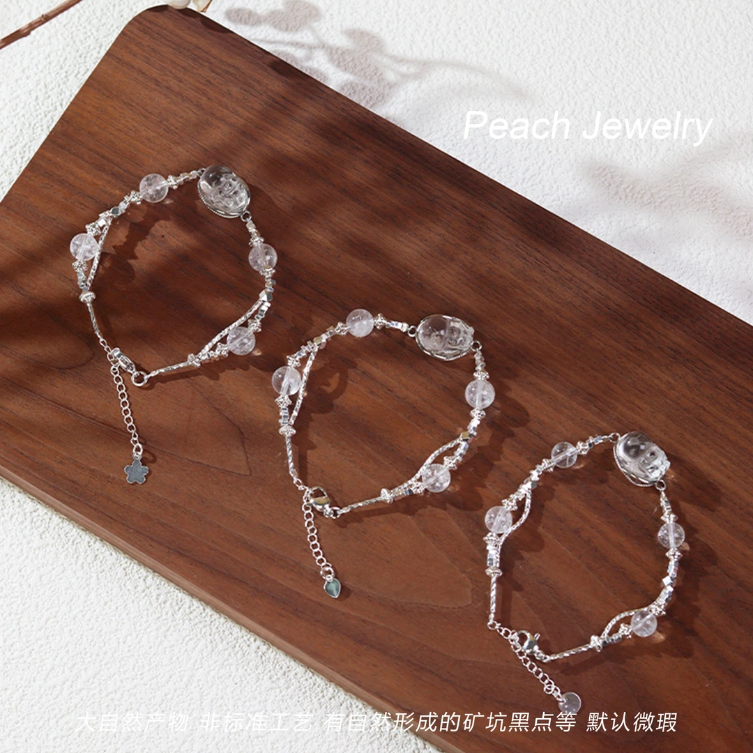 白水晶貔貅可调节手链 Q1869 多样性发一颜色微差