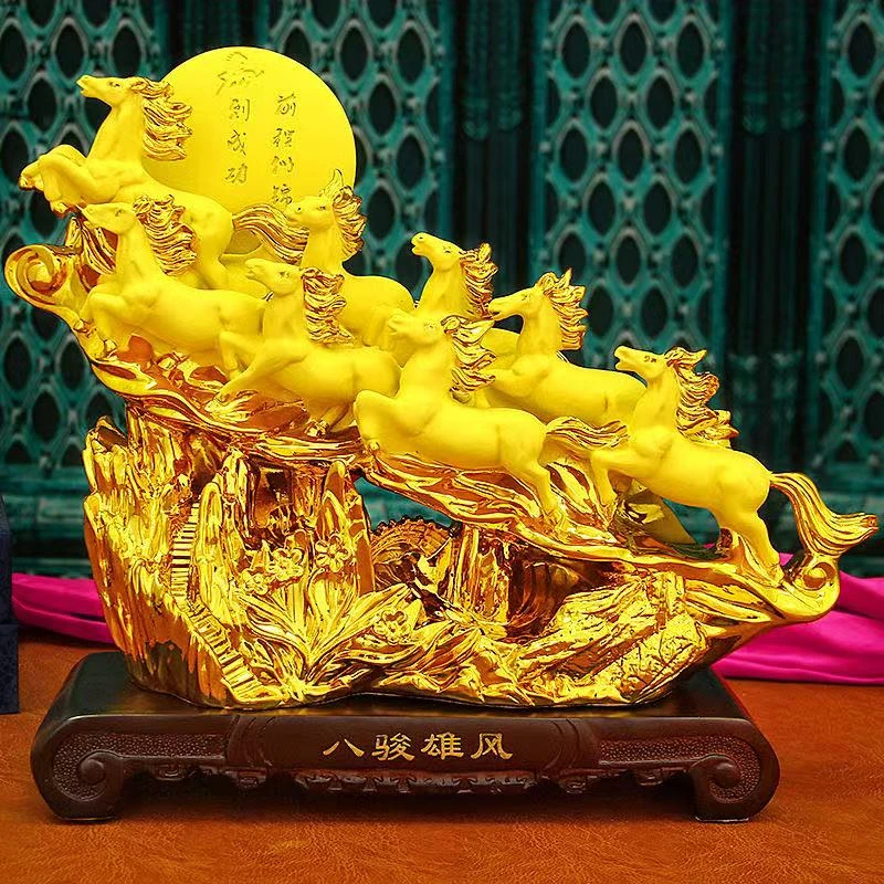 八骏马八骏雄风家居工艺品摆件