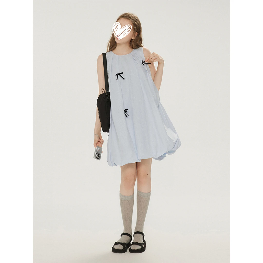 【限定告白】蝴蝶结初恋系仙女连衣裙高级感显瘦花苞裙