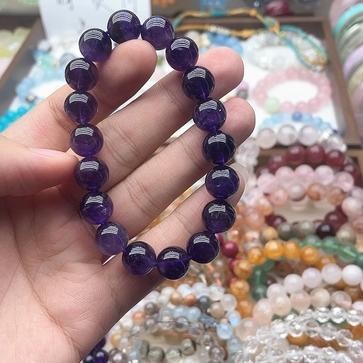 手链烟晶银S925镶嵌11.7咪乌拉圭