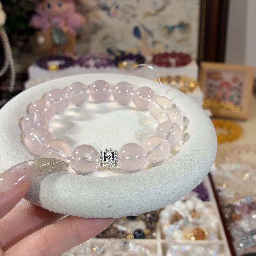 手链未镶嵌水晶莫桑比克六芒星粉14+