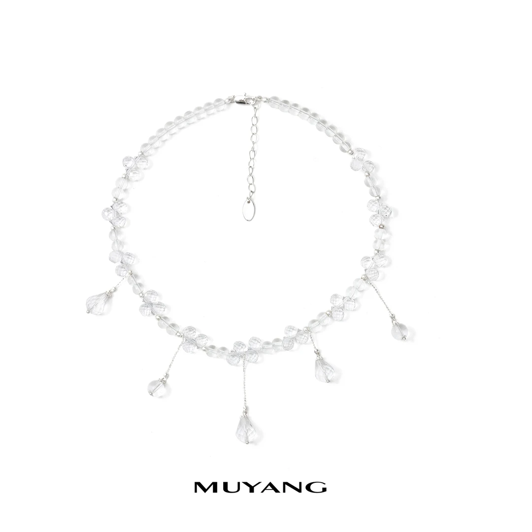 muyang/慕阳 铜合金琉璃项链 气质时尚简约设计感轻奢露光项链