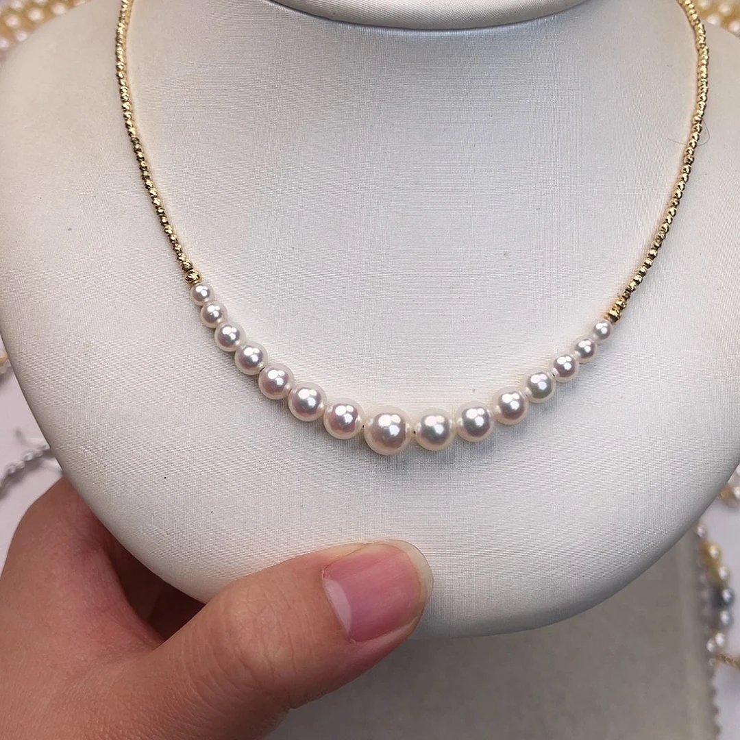 18K金镶嵌颈饰海水珍珠