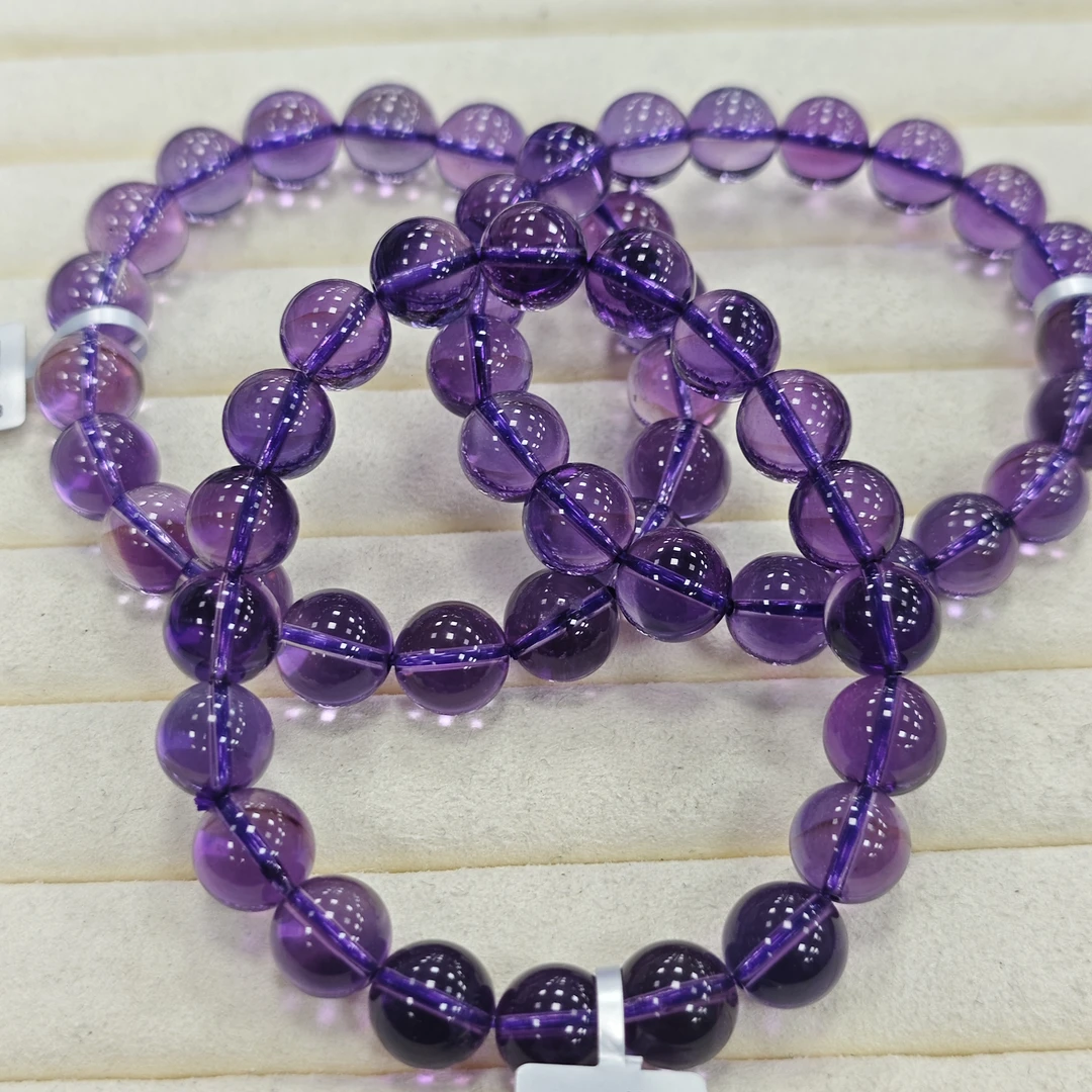 【书记甄选】天然紫水晶单圈手链 多样性发一件 约10mm GCK685