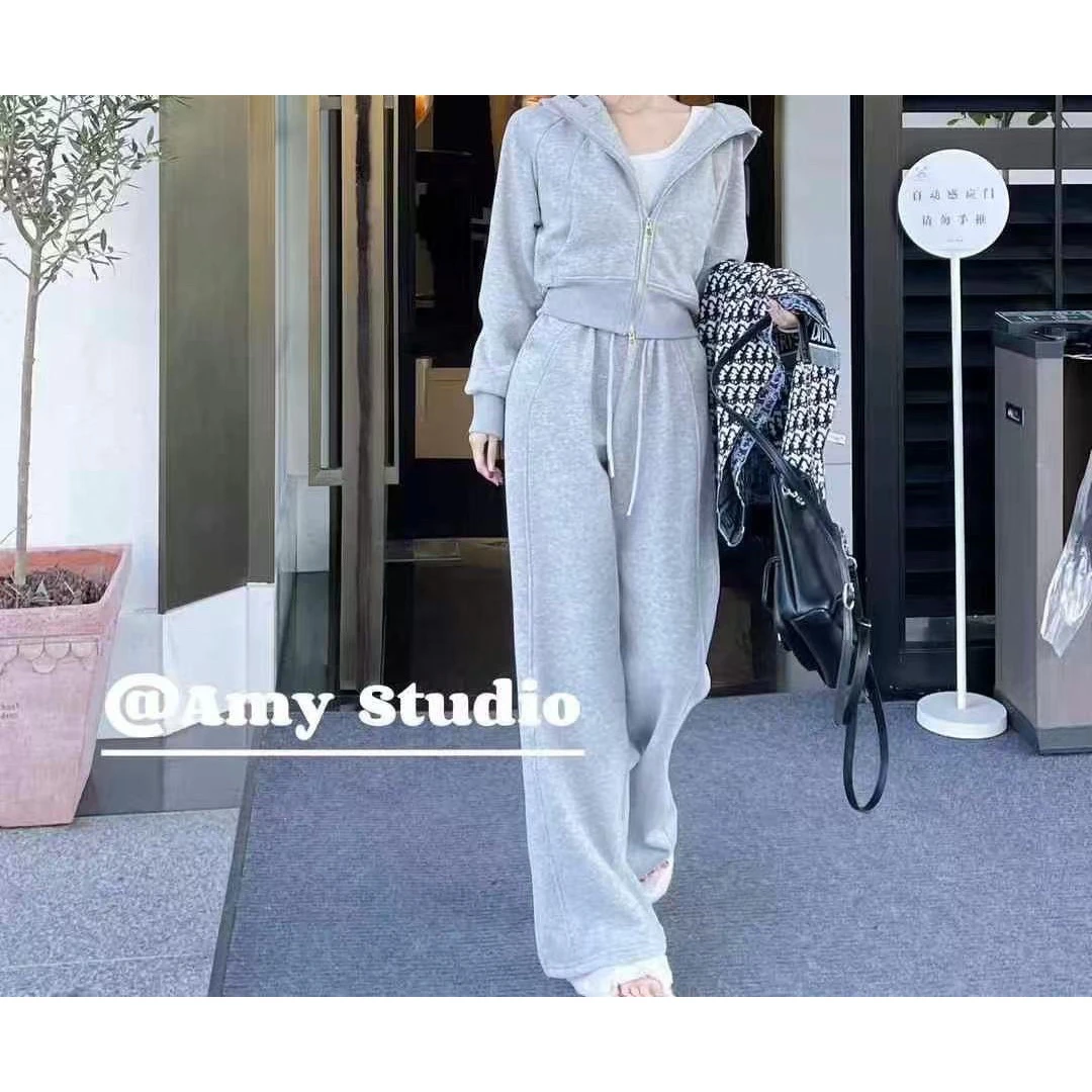 【高雅秘韵】2024新款领上衣心机背心阔腿裤潮流三件套时尚 025188