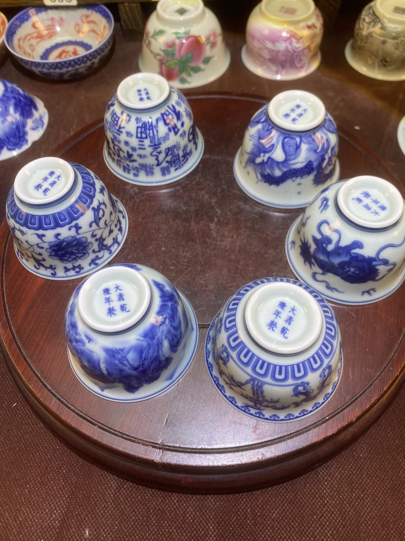 景德镇陶瓷仿古系列主人杯不同画片可随意挑选复古缠枝清乾隆