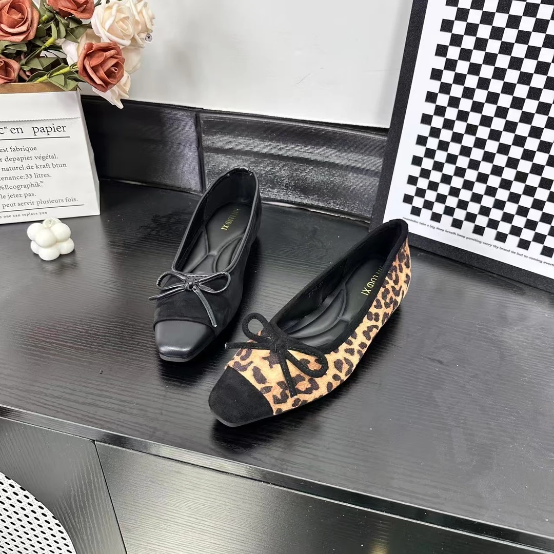 夏季时尚平地小单鞋豹纹女士休闲浅口百搭休闲女鞋777-5
