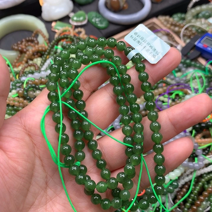 和田玉未镶嵌手链43