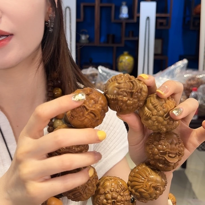 维腊木（绿檀）其他5.0貔貅单圈