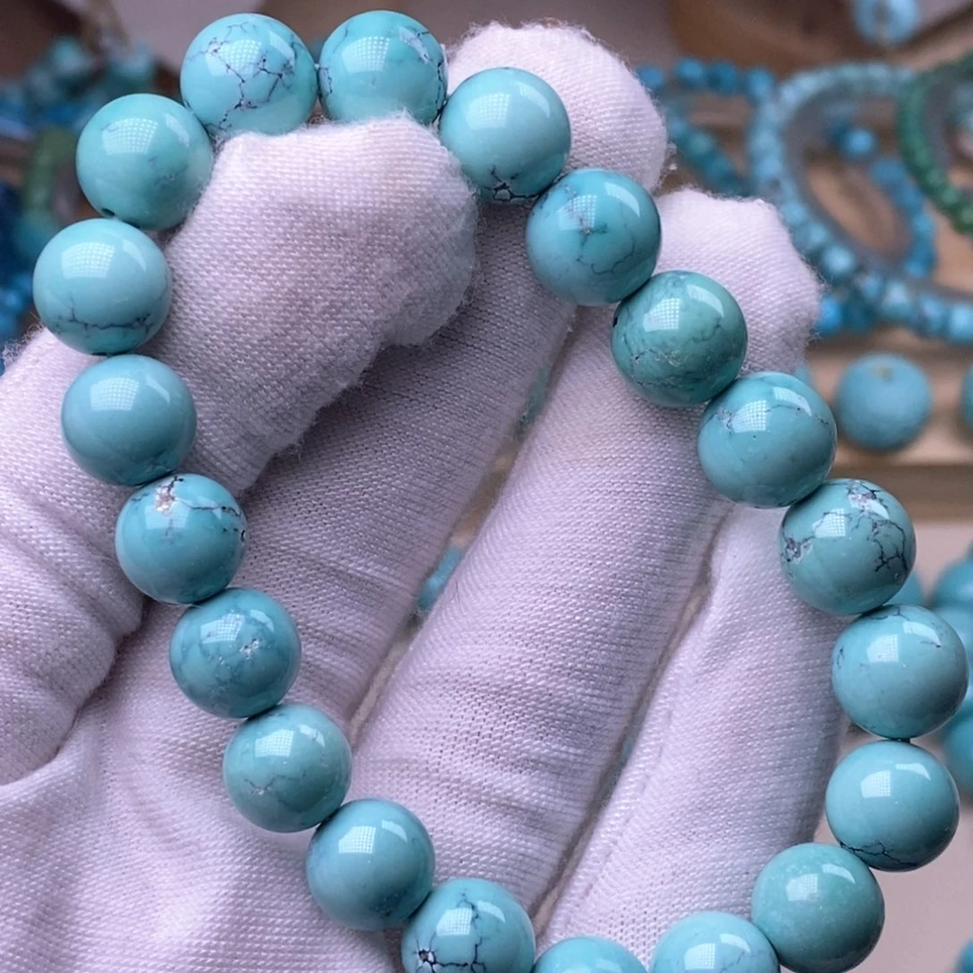 未镶嵌绿松石珠宝奇石9.4mm