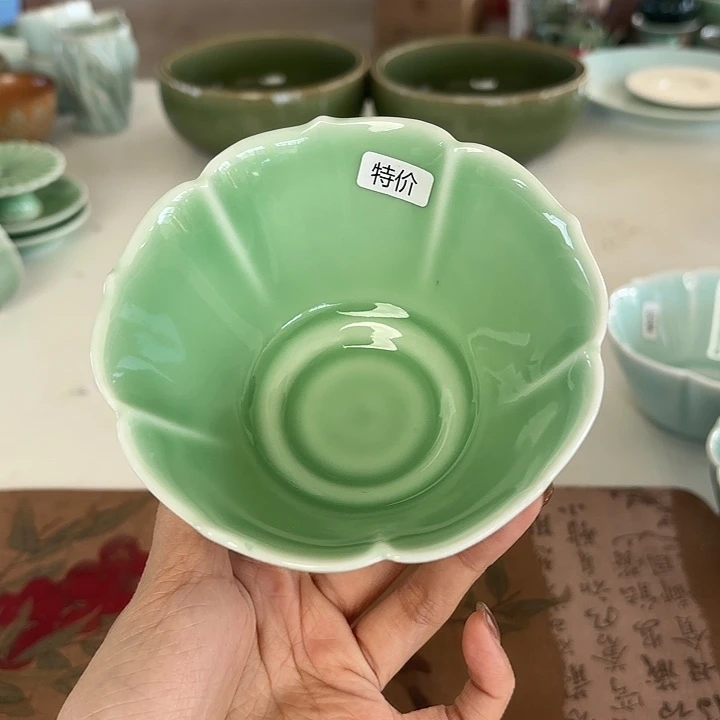 龙泉云间青瓷小米茶器