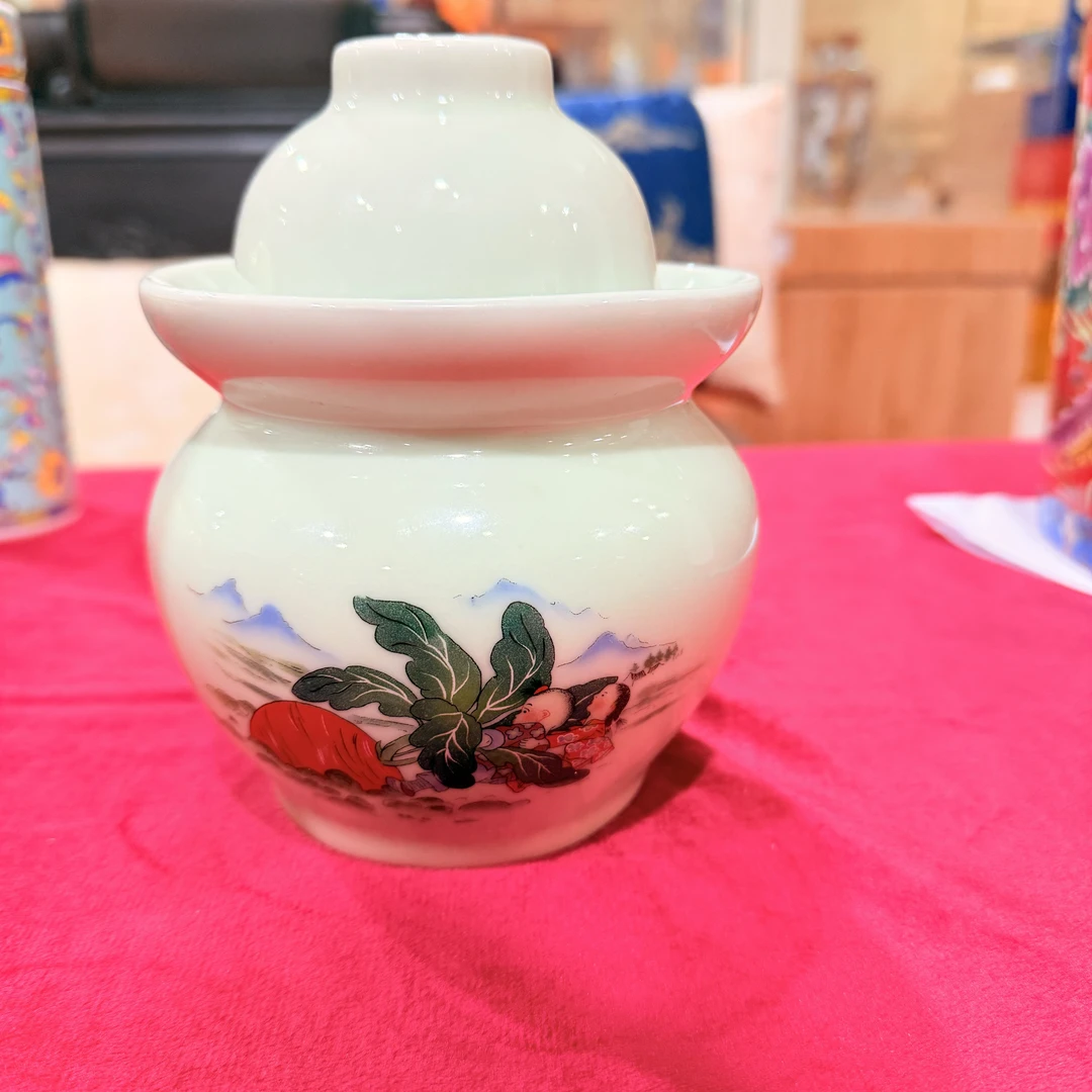 【王家陶瓷】拔萝卜泡菜坛1斤装ZXD
