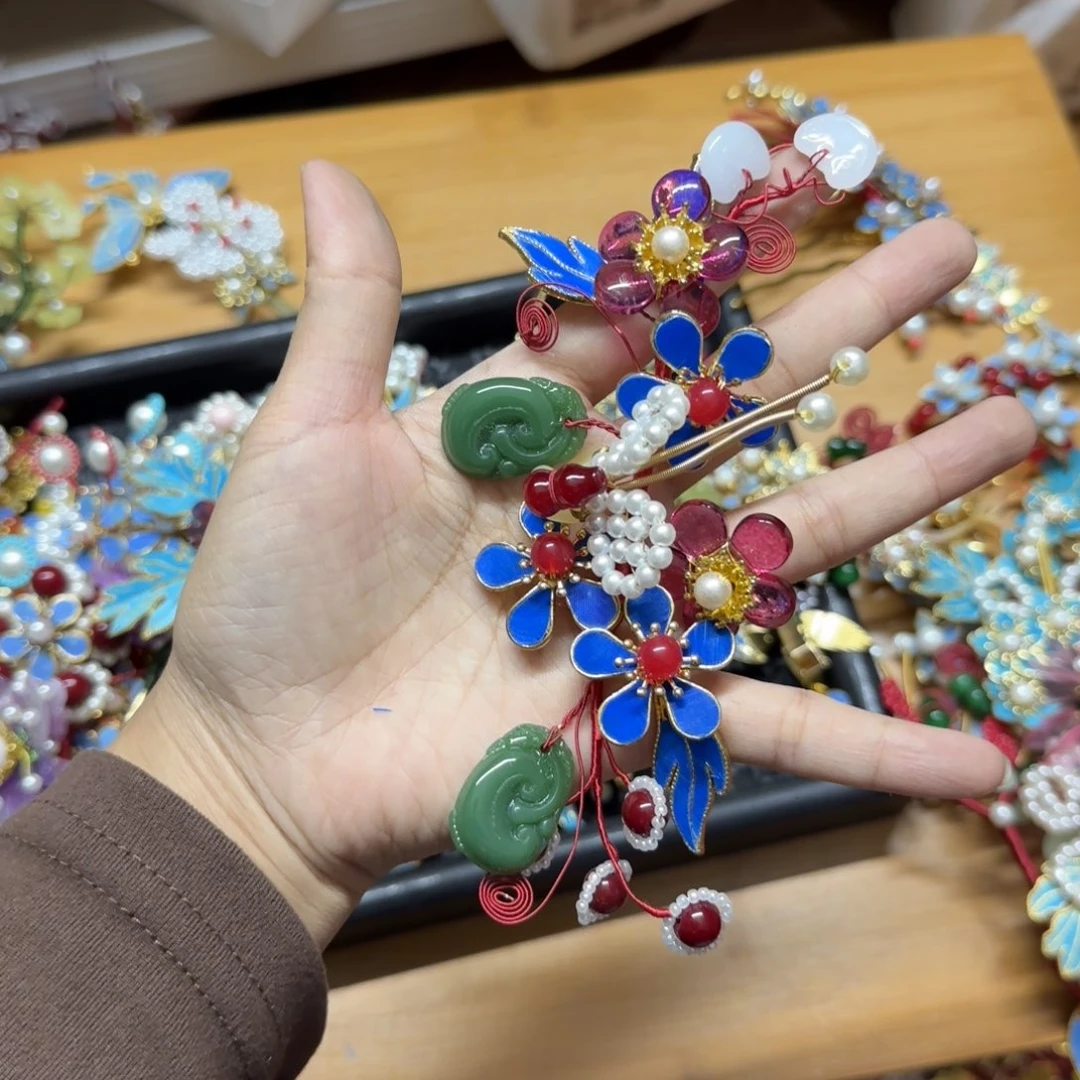 醋酸铁合金鹅毛仿点翠