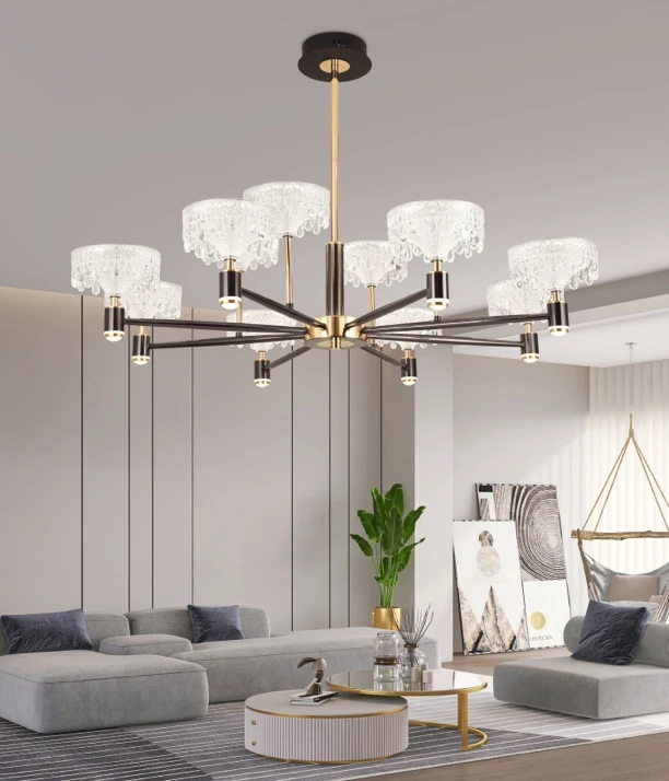 ［春云灯饰］2025年新款轻奢北欧吊灯客厅灯高级感设计中山灯具全屋